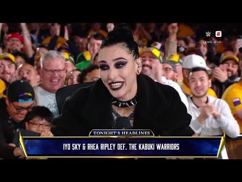 Rhea Ripley talks tag team win with Iyo Sky vs. The Kabuki Warriors at Crown Jewel | WWE on ESPN