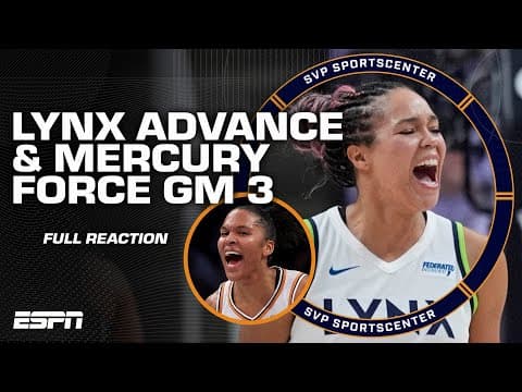 WNBA PLAYOFF REACTION 🏀 Lynx end Valkyries' season & Mercury force Game 3 😤 | SC with SVP