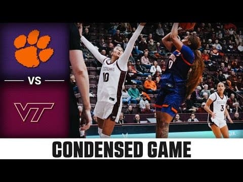Clemson vs. Virginia Tech Condensed Game | 2025-26 ACC Women's Basketball