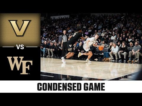 Vanderbilt vs. Wake Forest Condensed Game | 2025-26 ACC Men’s Basketball