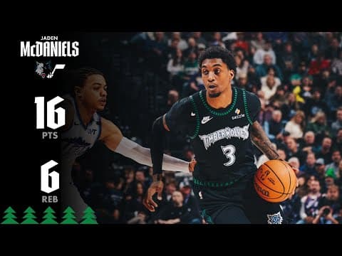 Jaden McDaniels Does It On Both Ends With 16 Points Vs The Utah Jazz | 11.10.25