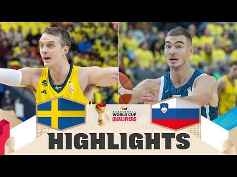 Sweeden 🇸🇪 v Slovenia 🇸🇮 | Highlights | FIBA Basketball World Cup 2027 European Qualifiers