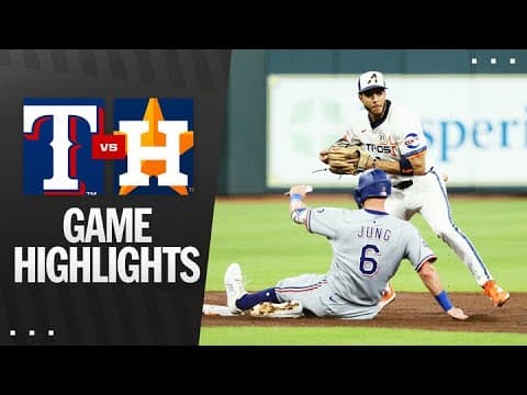 Rangers vs. Astros Game Highlights (9/15/25) | MLB Highlights