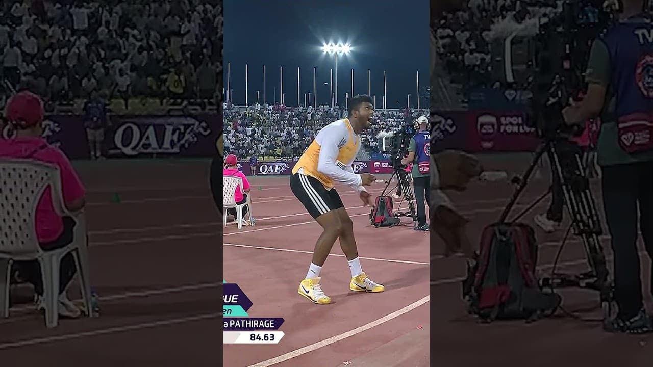 Rumesh Pathirage launches 88.68m for Doha #DiamondLeague victory