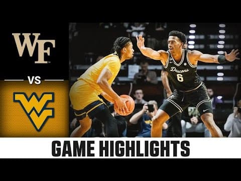 West Virginia vs. Wake Forest Game Highlights | 2025-26 ACC Men's Basketball