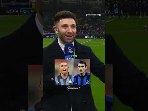 An iconic moment between football legends 🤝 #UCLToday