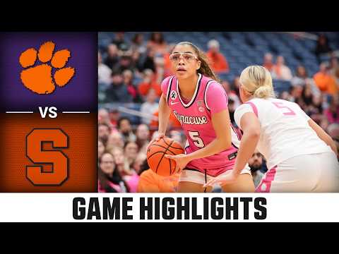 Clemson vs. Syracuse Highlights | 2025-26 ACC Women's Basketball