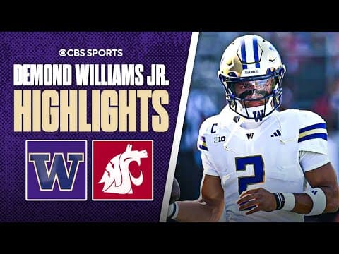 Demond Williams scores 5 total touchdowns vs. Washington State in Apple Cup | Highlights
