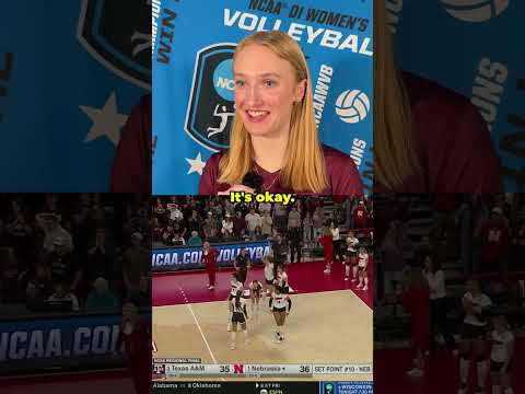Texas A&M volleyball players break down their win over Nebraska 🎬 #shorts