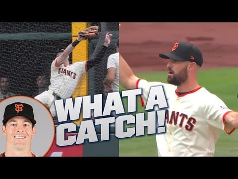 WHAT A CATCH! Mike Yastrzemski makes an AMAZING leaping grab!