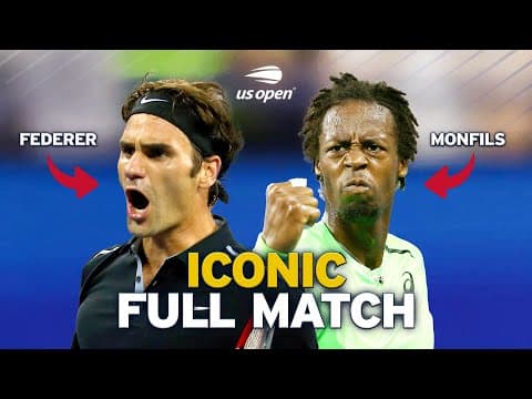 Five-Set Classic! | Roger Federer vs. Gael Monflis | Iconic Full Match | 2014 US Open Quaterfinal