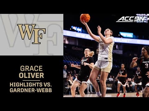 Wake Forest's Grace Oliver Is Flawless In Win Over Gardner-Webb