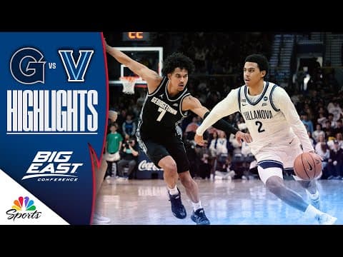 Georgetown vs. Villanova | COLLEGE BASKETBALL HIGHLIGHTS | 1/21/26 | NBC Sports
