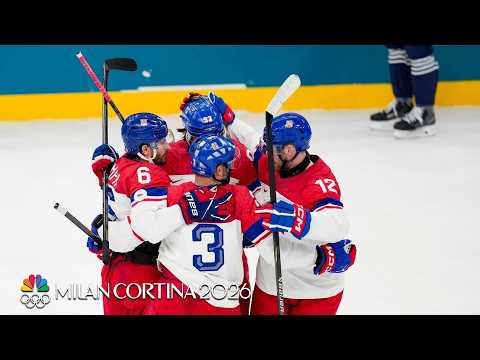 Czechia withstands France's surge to seal first group stage win | Winter Olympics 2026 | NBC Sports