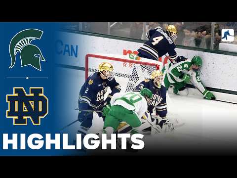 Michigan State vs Notre Dame | NCAA College Hockey | Highlights - February 19, 2026