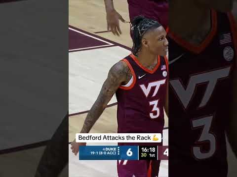 Elevated for the slam in traffic 🚦 #virginiatech #accbasketball #collegebasketball #basketball