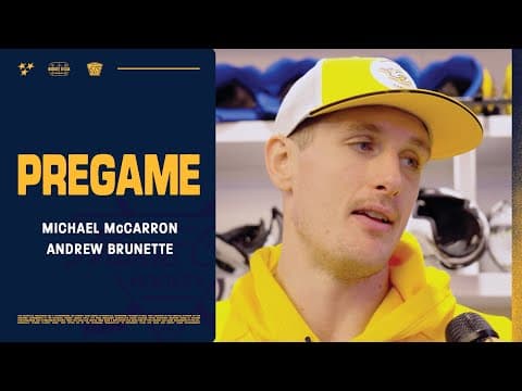 Michael McCarron & Andrew Brunette Pregame: Oct. 25, 2025