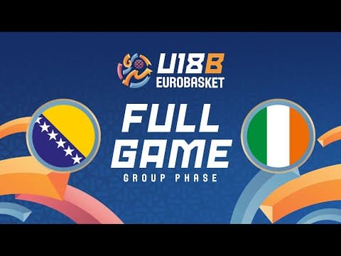 Group Phase | BIH v IRL| Full Basketball Game | FIBA U18 EuroBasket 2025 - Division B