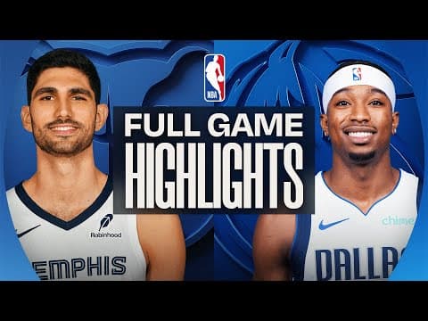 GRIZZLIES at MAVERICKS | FULL GAME HIGHLIGHTS | November 22, 2025