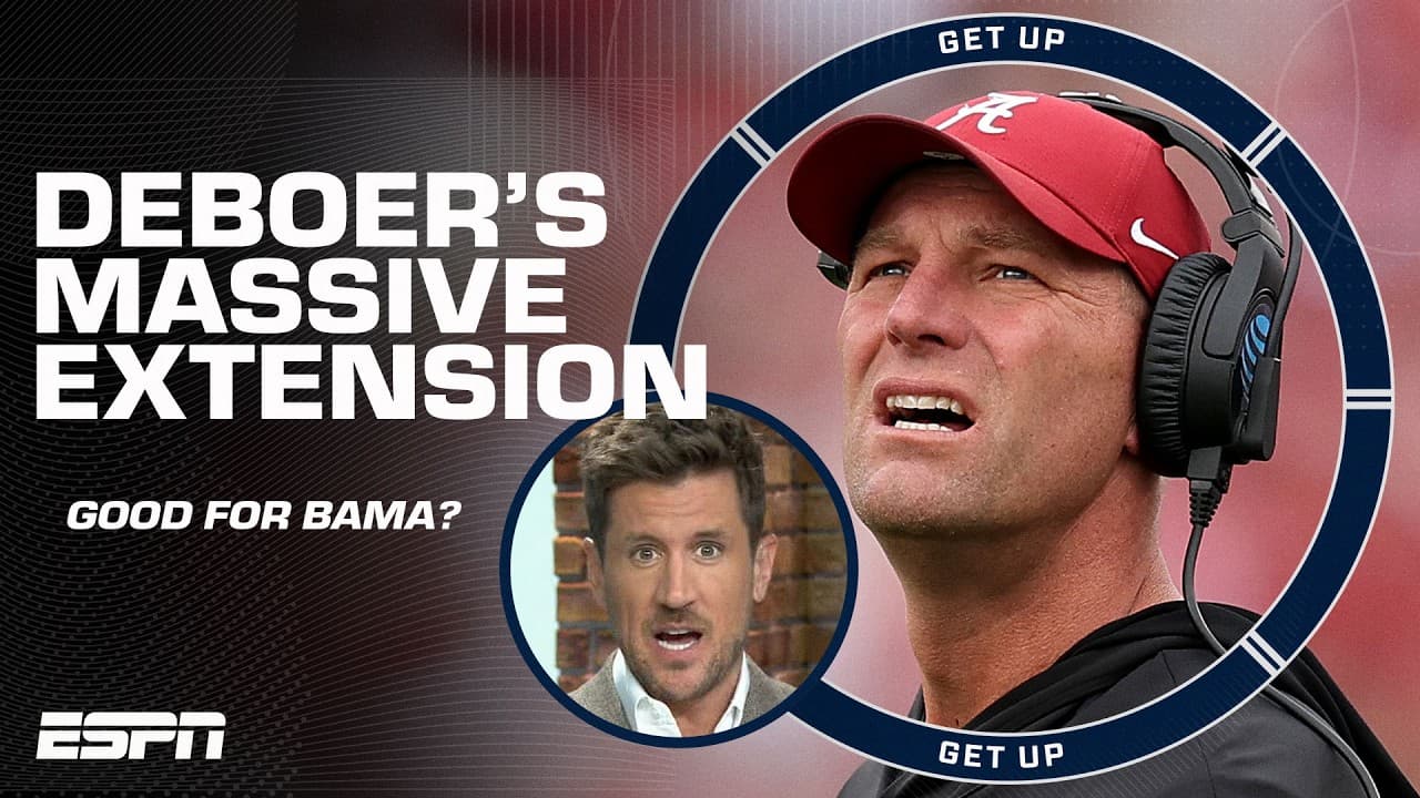 Kalen DeBoer agrees to a new 7-year/$87.5M extension 🚨 Get Up REACTS 🍿