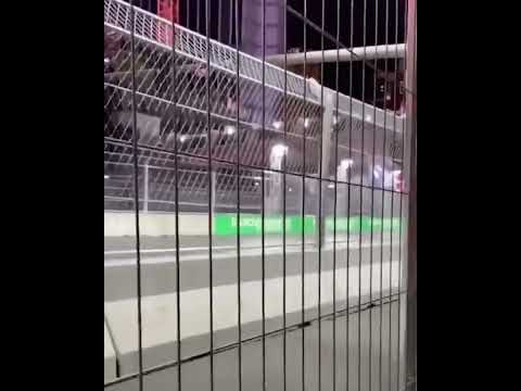 When Carlos Sainz suffered damage after hitting a loose drain cover in 2023 😳 (via @vitalvegas/X)