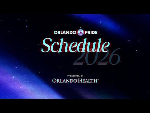 2026 Orlando Pride Schedule, presented by Orlando Health
