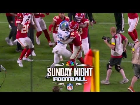 Brian Branch ignites end-of-game scuffle after Lions' loss to Chiefs | SNF | NFL on NBC