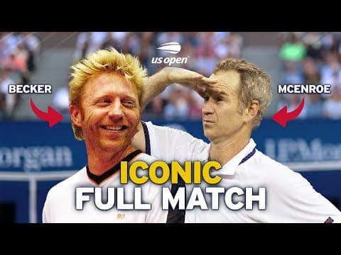 Incredible Exhibtion Match | Borris Becker vs. John McEnroe Iconic Full Match | 2002 US Open