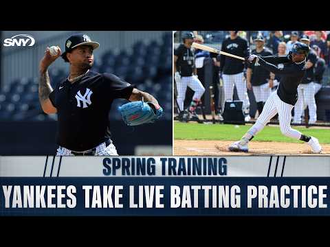 Aaron Judge, Jazz Chisholm, Paul Goldschmidt and others take live BP | Yankees Spring Training