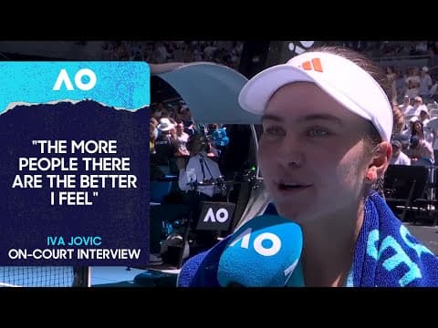 Iva Jovic On-Court Interview | Australian Open 2026 Fourth Round