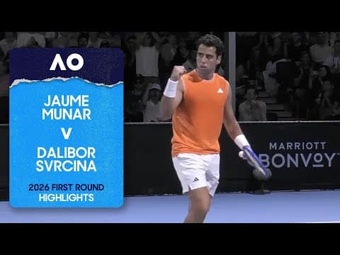 Jaume Munar v Dalibor Svrcina Highlights | Australian Open 2026 First Round