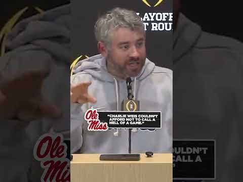 Pete Golding gives credit to OC Charlie Weis for calling Ole Miss's offense 😤 #olemiss #football