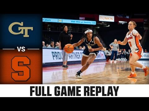 Georgia Tech vs. Syracuse Full Game Replay | 2025-26 ACC Women's Basketball