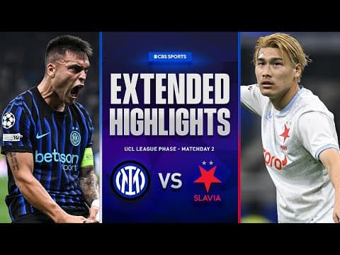 Inter vs. Slavia Prague: Extended Highlights | UCL League Phase MD 2 | CBS Sports Golazo