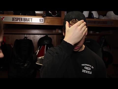 Bratt, Jack Hughes, Markstrom, Keefe talk Olympics after practice