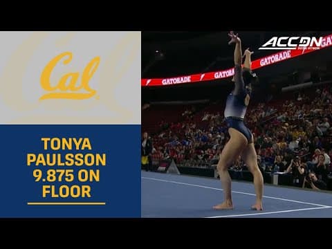 Cal's Tonya Paulsson's 9.875 Ties For 1st On Floor