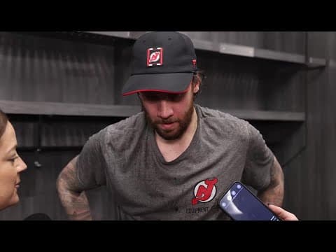 Markstrom and others after a huge 2-1 Devils win in Utah