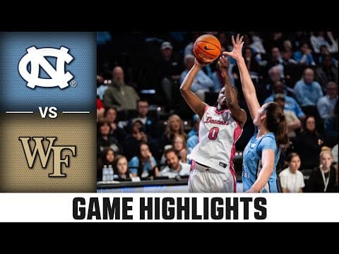 North Carolina vs. Wake Forest Highlights | 2025-26 ACC Women's Basketball