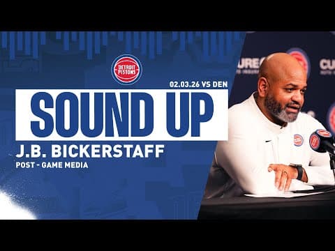J.B. Bickerstaff Post Game Press Conference | Pistons vs Nuggets | 2.03.26   Win