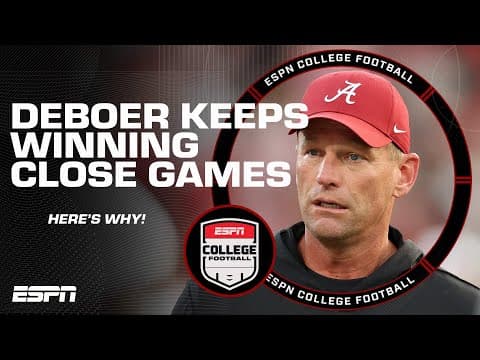 How Kalen DeBoer continues to win CLOSE GAMES 👀 (📍 @ATT) | The College Football Show