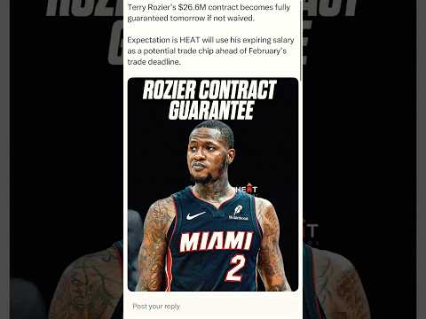 MAJOR UPDATE: will Miami Heat keep or cut Terry Rozier? Tomorrow is final date. #fyp #shorts #nba