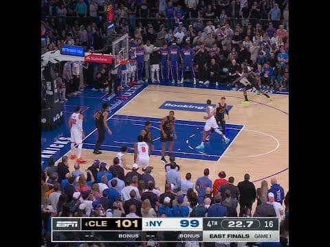 KNICKS COME BACK FROM 22-PT DEFICIT TO FORCE OVERTIME VS. CAVALIERS