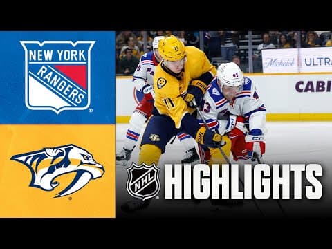 Rangers vs. Predators | NHL Highlights | December 21, 2025