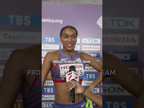 Jones moves onto the 400mH Finals in Tokyo after running 53.01 in semis. 😁✨