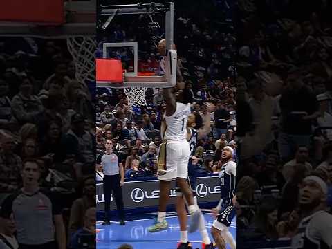 Derik Queen ➡ Zion Williamson OOP! #pelicans #mavericks #highlights