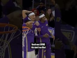 Squad was HYPE for Maxi 🤩 #Lakers #NBA