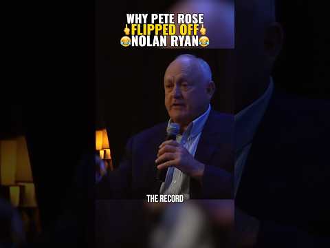 Why Pete Rose flipped off Nolan Ryan. Rose and Ryan explain. 🤣
