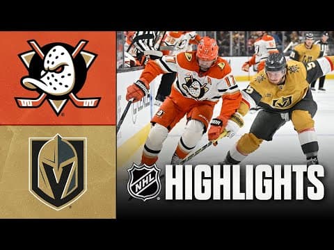 NHL Highlights | Ducks vs. Golden Knights | November 08, 2025