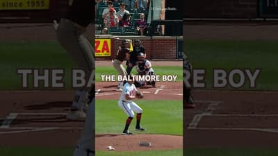 Hon, he’s home. #mlb #padres #baseball #sports #homerun #jacksonmerrill #sandiegopadres #highlights