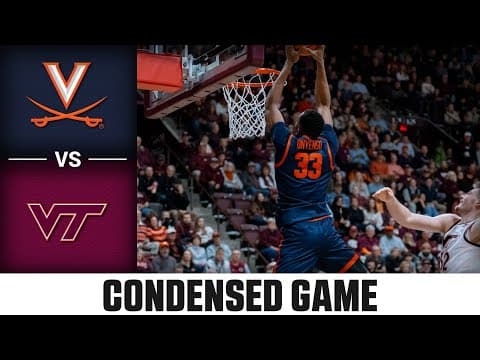 Virginia vs. Virginia Tech Condensed Game | 2025-26 ACC Men's Basketball